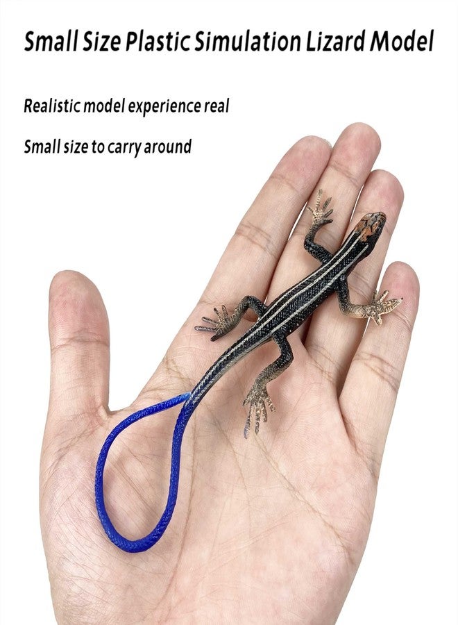 NAKIMO Plastic Lizard Toys Lizard Figurine Realistic Fake Lizards Artificial Model Reptile Toy for Cake Decoration Prank Props Educational Toys (Set - A) - Image 4